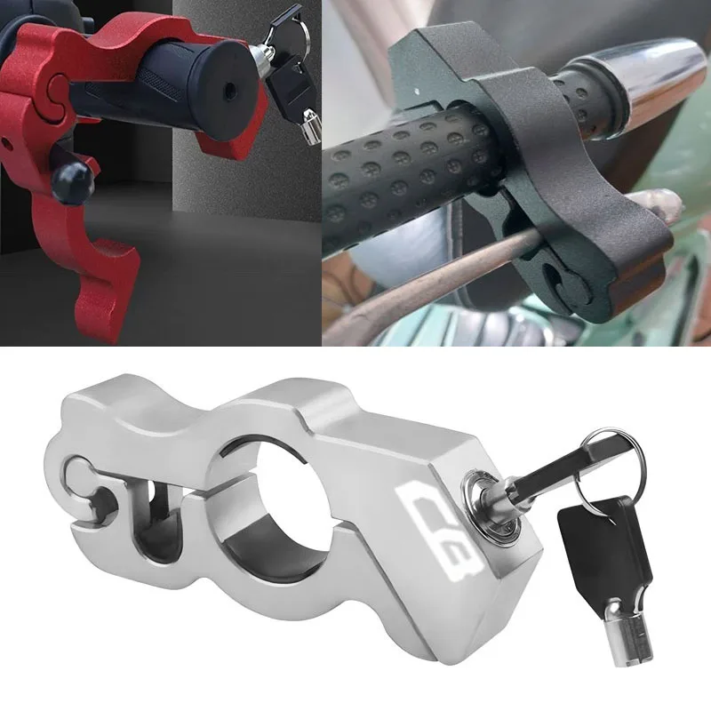 

Motorcycle Handlebar Lock Handle Solid Lock Anti Theft For Honda CB 400 600 750 Handlebar Brake Handle Solid Pull Rod Anti Theft