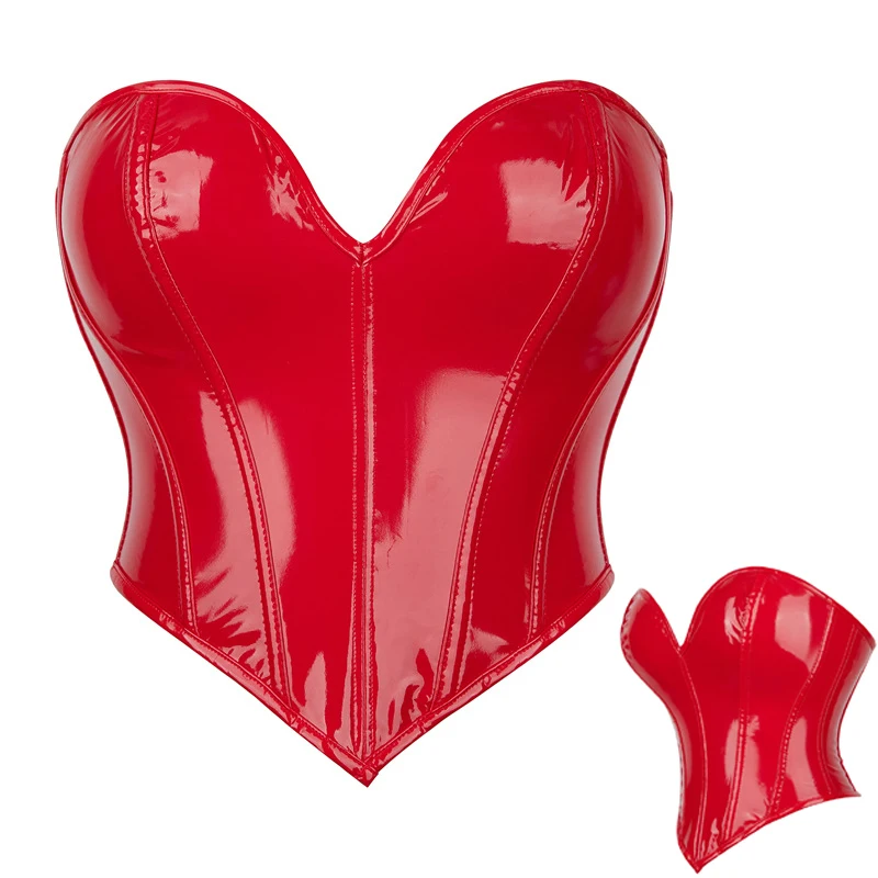 

Hot Sale PU Hollow-Out Overbust Corset Women Evening Dress Ballgown Steampunk Shapewear Vintage Burlesque Goth Waist Shaper