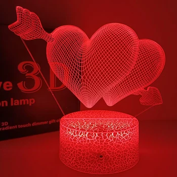 romantic night light Love USB Led Night Lamp Heart-Shaped 1