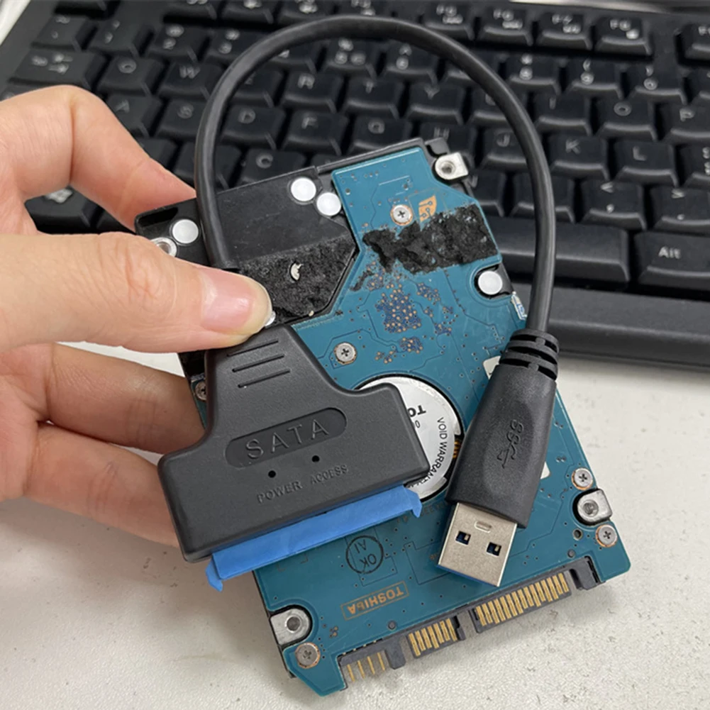 SATA에서 USB 3.0 하드 드라이브 어댑터 케이블, 플러그 앤 플레이 컴퓨터 케이블 커넥터, 맥 OS 리눅스 어댑터 라인, 2.5 인치 HDD SSD용