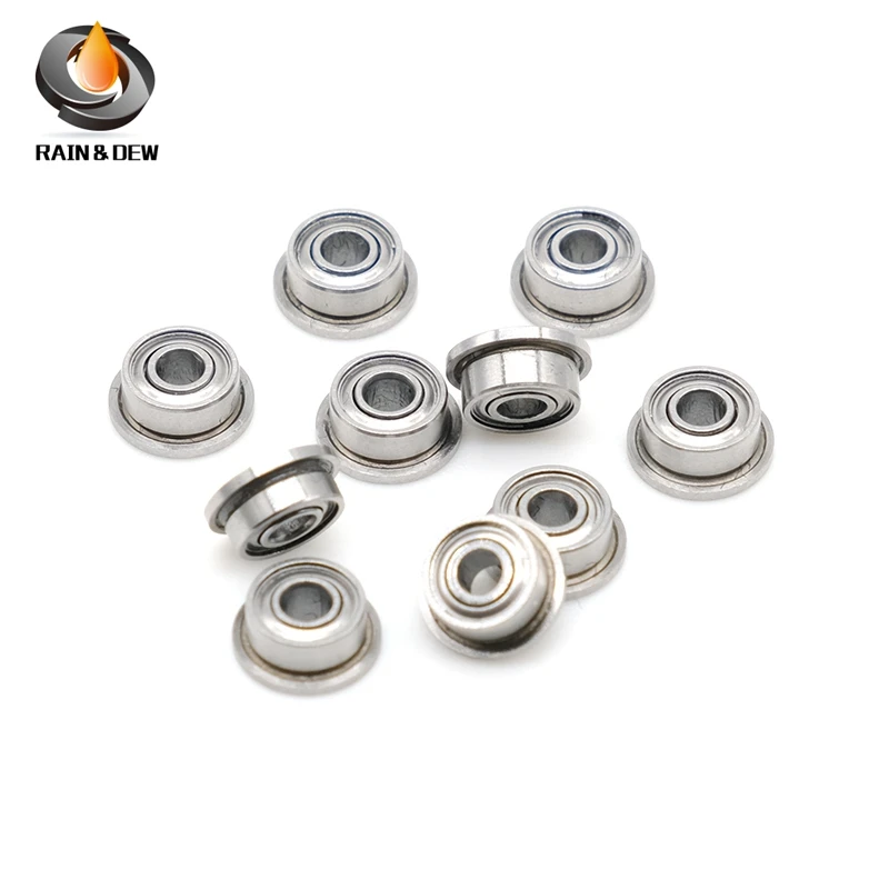 10Pcs 3X6X2.5mm Flange Ball  Bearing  MF63ZZ ABEC-9