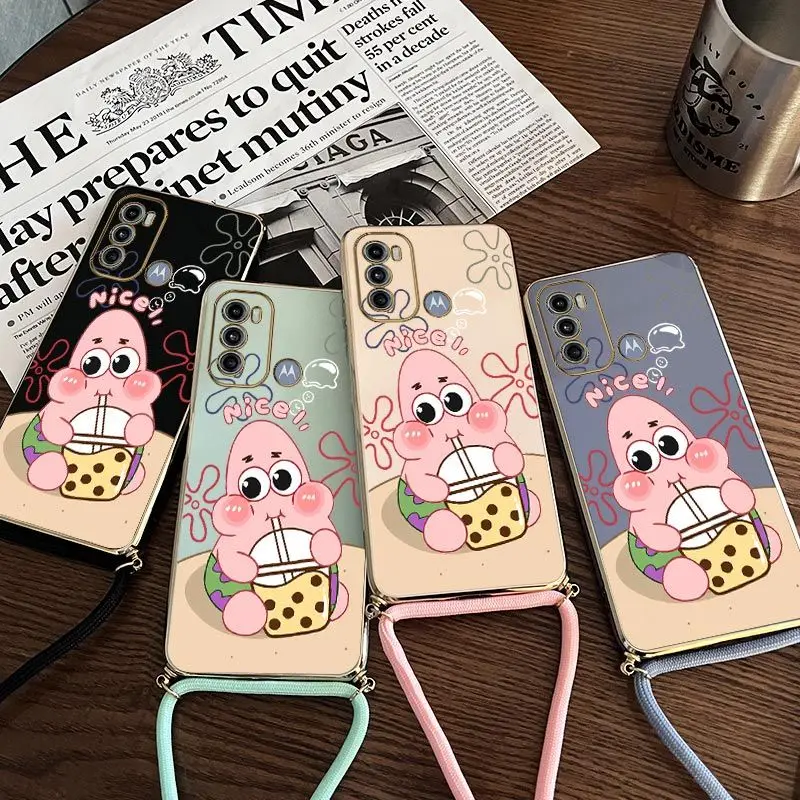 Milk Tea Lanyard Plating Phone Case Cover