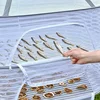 1pc Drying Rack 1-3 Layers Folding Fish Mesh, Non-Toxic Polyester Fiber Netting, Hanging Drying Fish Net, for Shrimp Fish Fruit 4