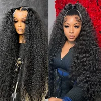 Vague profonde 13x6 HD dentelle frontale perruque bouclés perruques de cheveux humains 30 40 pouces vague d'eau dentelle avant perruque 250% 300% cheveux complets dentelle perruques vente 1