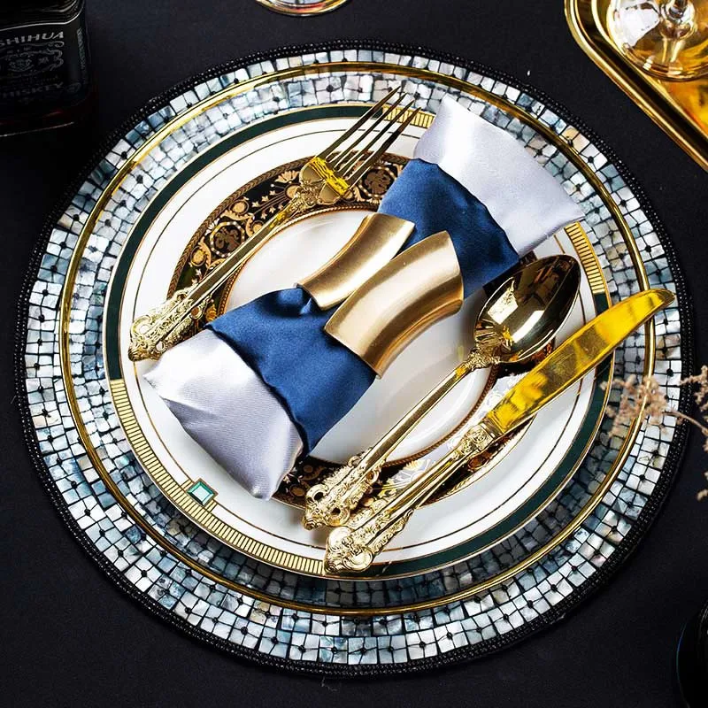 Luxury Wedding Plate Set Bowl Glass Plate Gold Rim Nordic Dessert Plate  Tableware Dinner Plate Conjunto De Pratos Table Plates - AliExpress