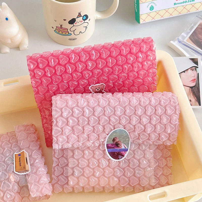 10pcs Heart Shaped Bubble Mailers Padded Envelopes Self-Seal Packaging Bags Business Shipping Shockproof Packaging Bag