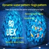 Double pattern water ripple fish projector light advertising logo Outdoor ground atmosphere lighting custom door sign spotlights 2