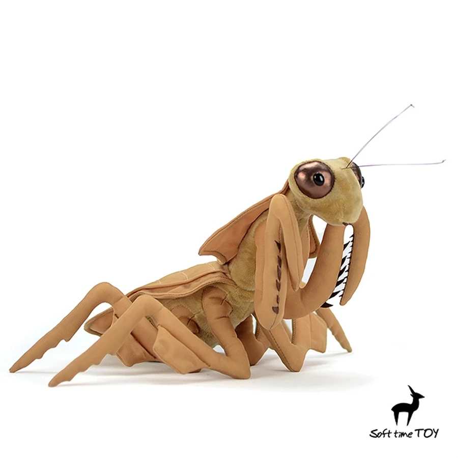Jouet en peluche mante feuille morte, animal en peluche Deroplatys