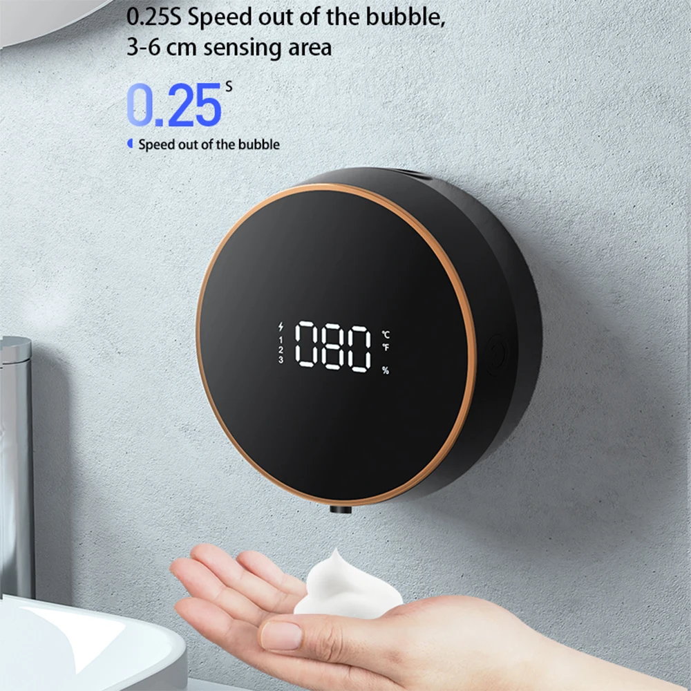 Touchless Wall-mounted Automatic Soap Dispenser USB Liquid Foam Machine Infrared Sensor Electric Hands Free Hand Sanitizer Tool esonmus automatic liquid soap dispenser touchless hands free infrared motion sensor adjustable dish liquid dispensing