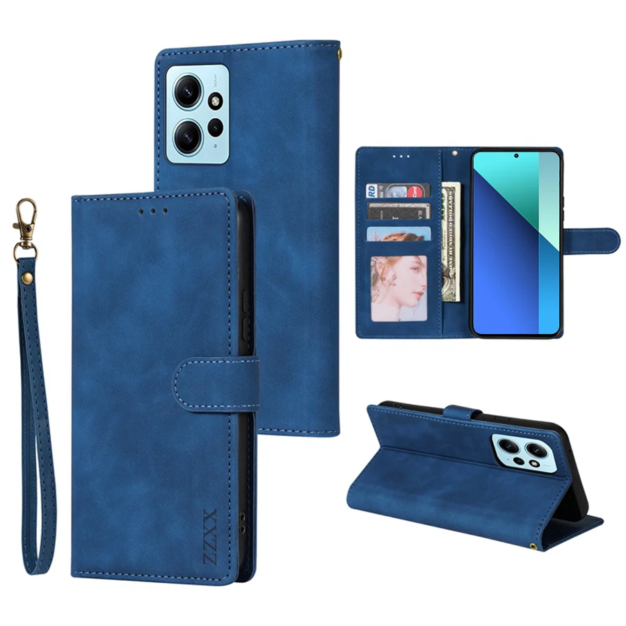 Premium Wallet Leather Case with Card Slot and Magnetic Flip Closure - Skin-friendly Design