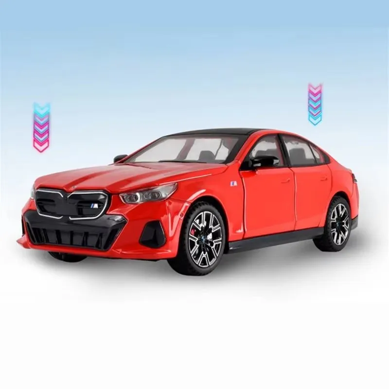 1:24 BMW i5 M60 Coupe Alloy Car Model Diecasts Metal Limousine Pure Electric Vehicles Car Model Simulation Sound Light Kids Gift 5