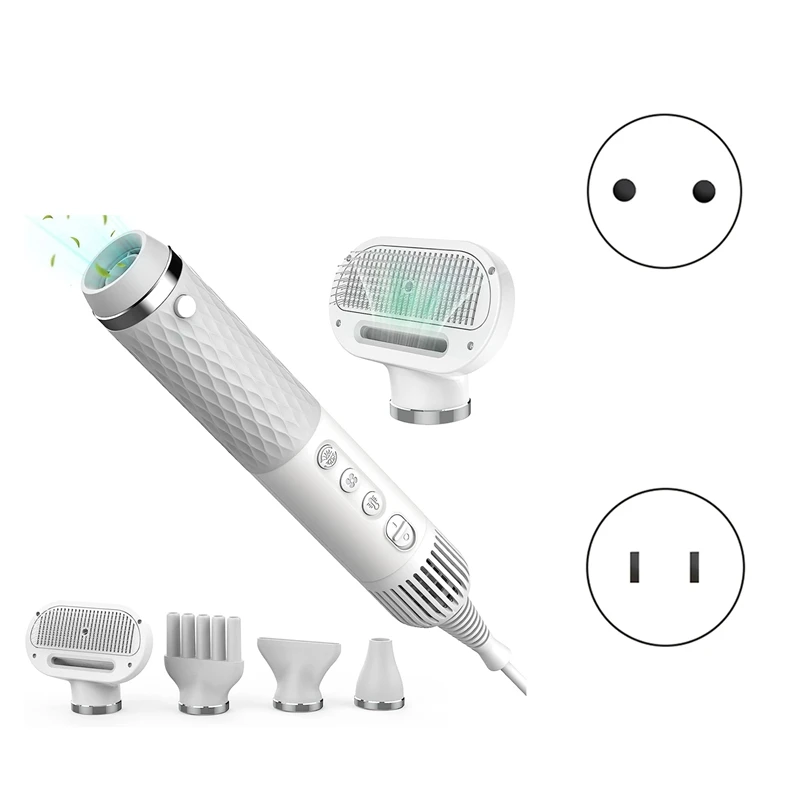 

Ручная сушилка для собак 5 в 1, фен для домашних животных с регулировкой температуры, подходит для путешествий, вилка стандарта США