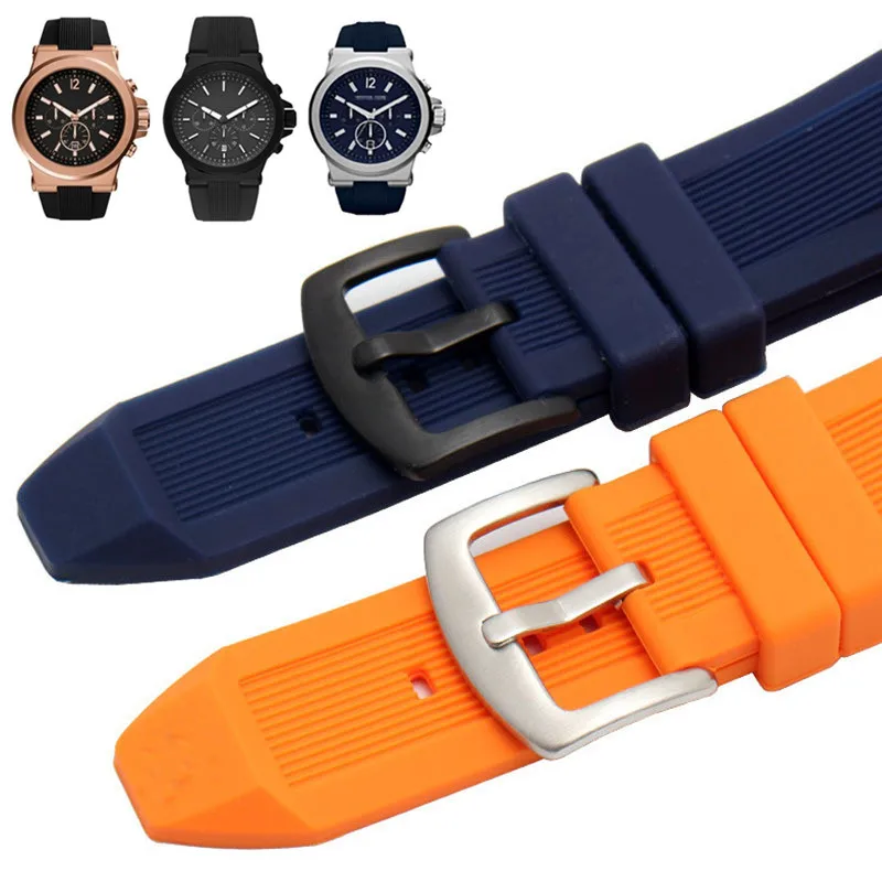 

29mm-13mm MK Special watch strap for MK Bracelet MK8184 MK8152 MK9020 MK8730 MK8761 8295 8296 Watchband Rubber bracelet