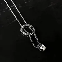 Collier pendentif en argent Sterling 925, magnifique Vintage pour femmes et hommes, chaîne de clavicule à la mode, bijoux de mariage, cadeaux de fête, nouvelle collection 3