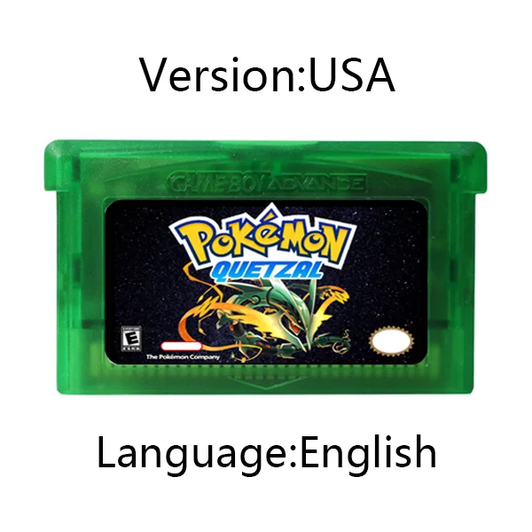 GBA Game Cartridge 32 Bit Video Game Console Card Pokemon Unbound Quetzal Fan Games English Language for GBA/NDS 2