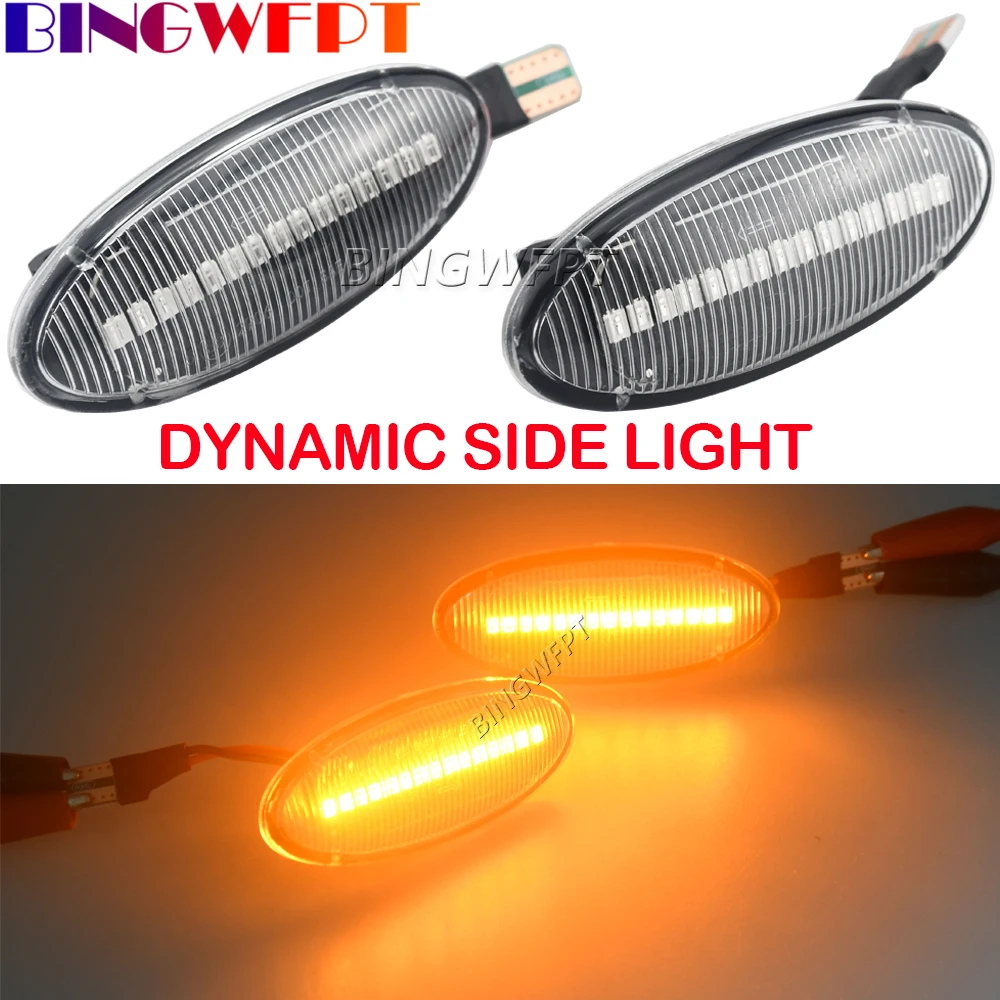 For Nissan X-trail T31 Qashqai J10 Cube Juke Leaf Micra Micra K13 Note E11 Car Side Marker Light Dynamic LED Turn Signal Lamp