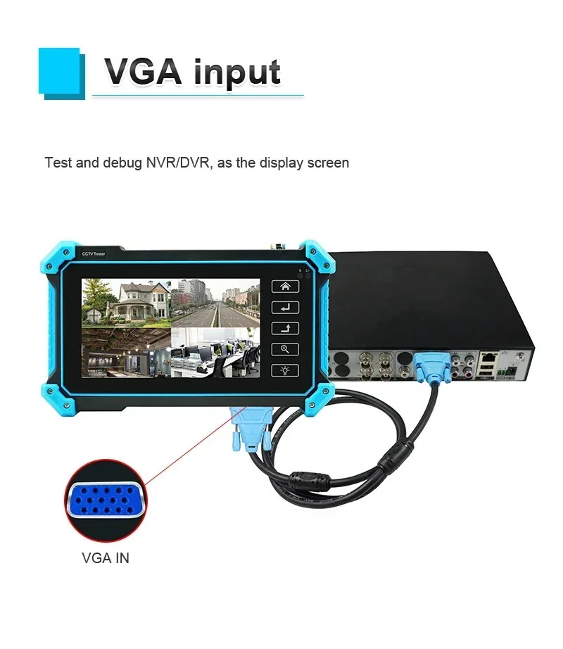 IPC-5200/5100 Plus 8MP 4K AHD CVI TVI CVBS IP Camera Test 5.4" IPS Touch Screen