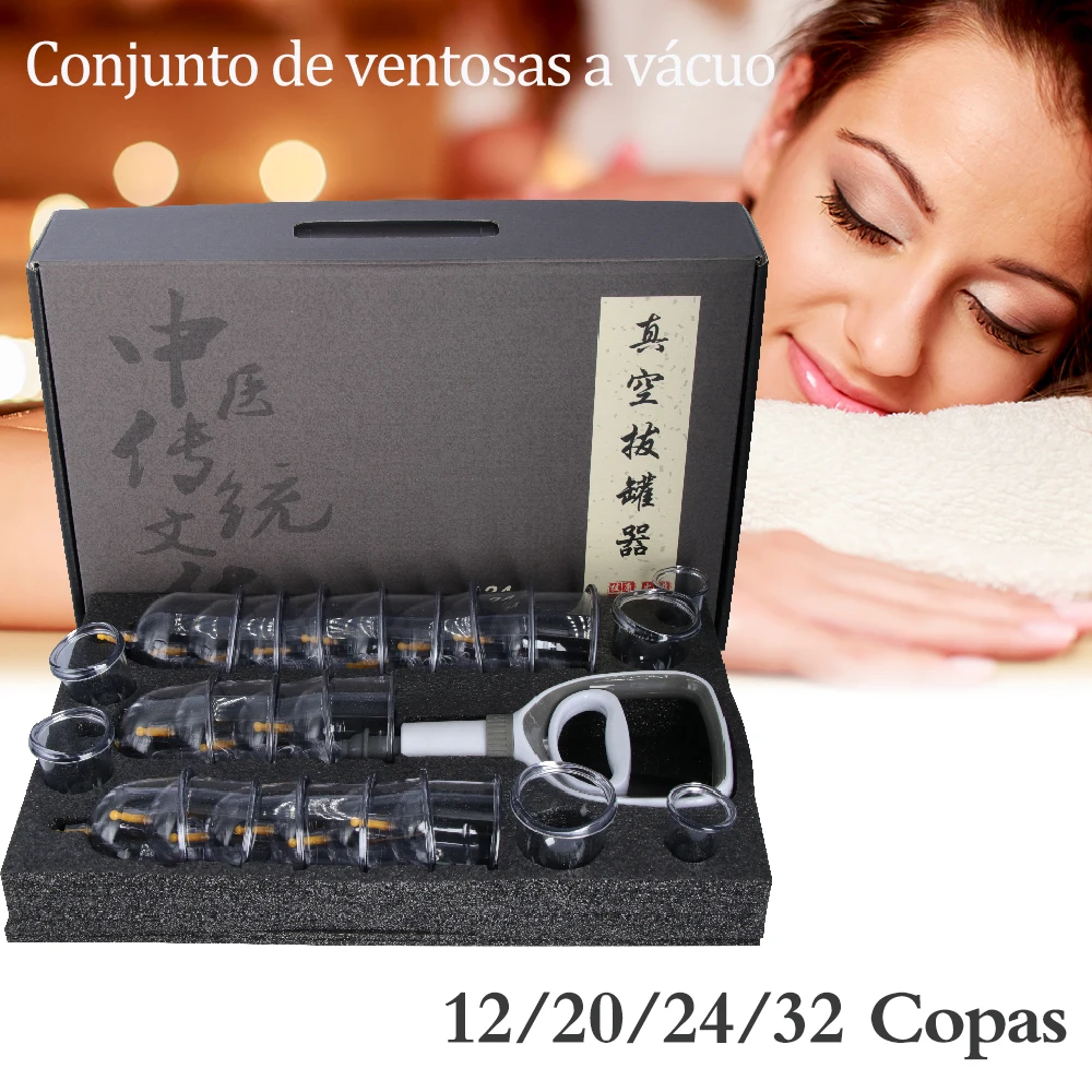 Cupping Massager Set Vacuum Cups 12/20/24 Cans