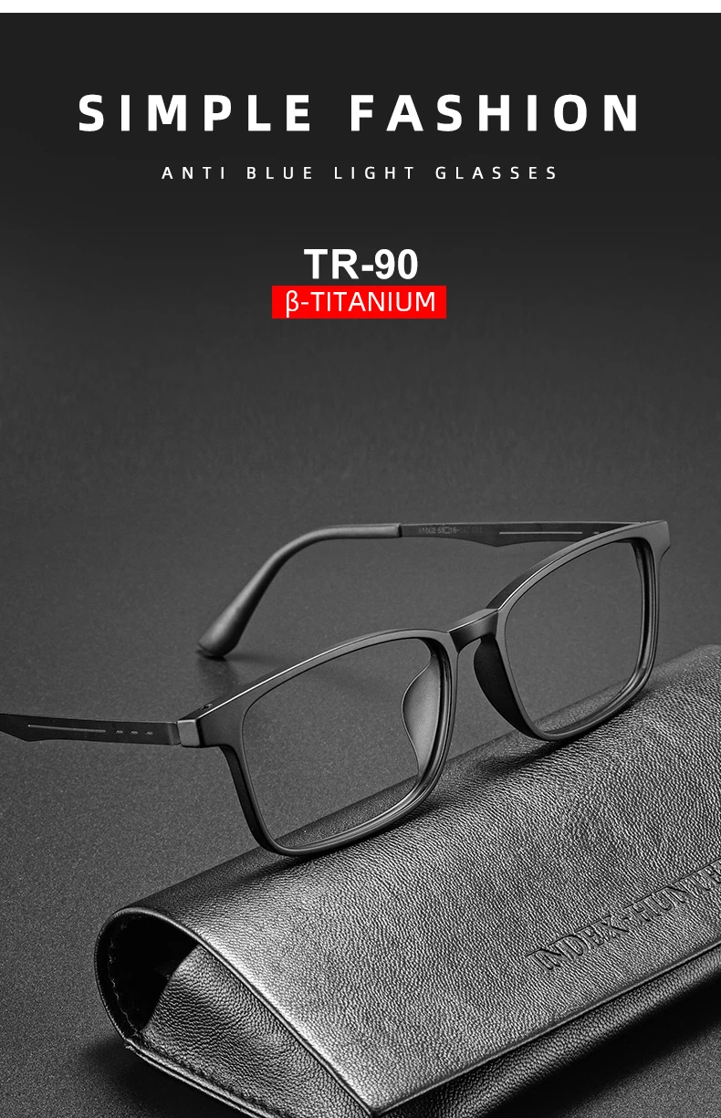 Ultraleichte tr90 Anti Blue Ray Lesebrille hochwertige Titan Bein Anti-Müdigkeit Hyperopie Brille Unisex klare Brille – Detail 3