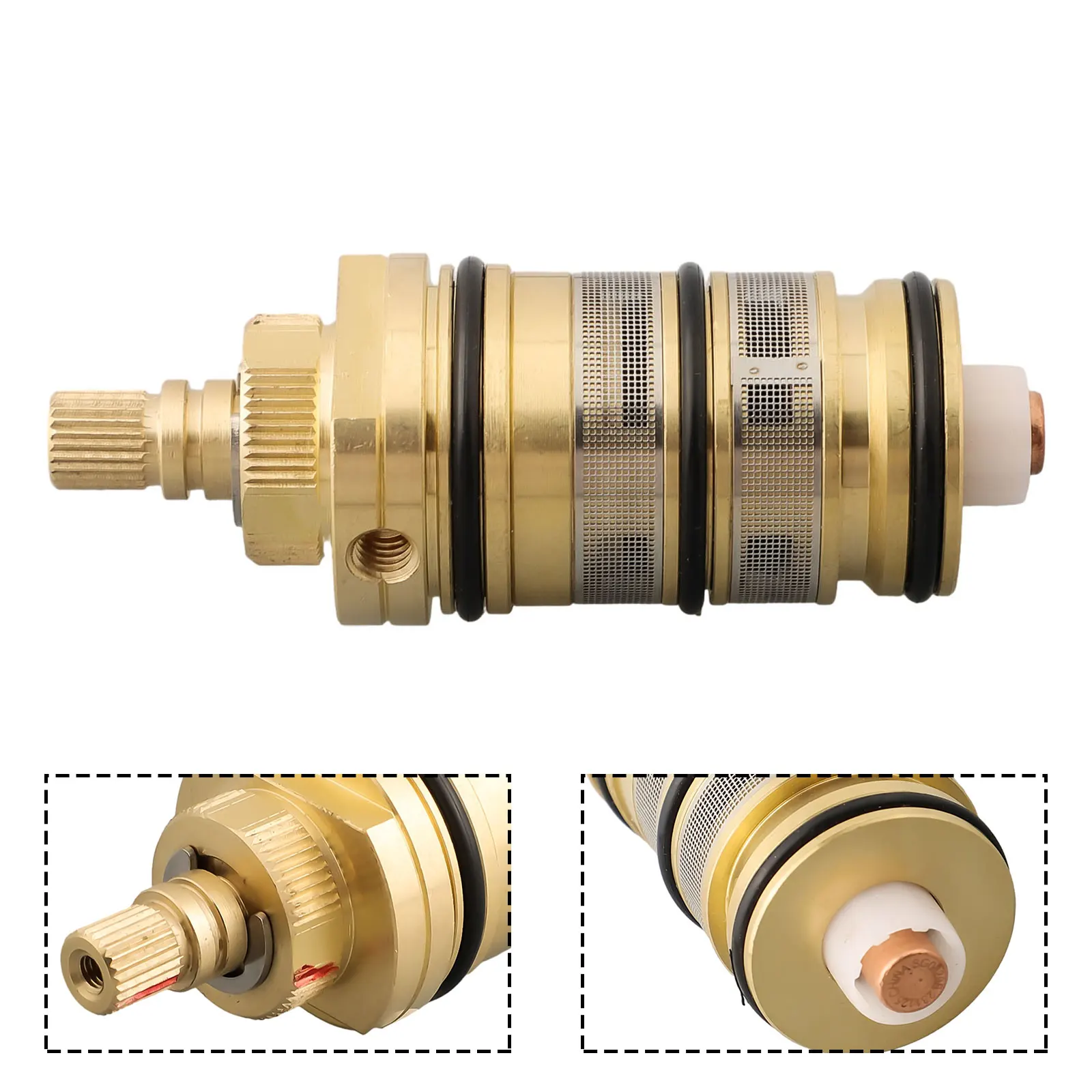 Brass Replacement Thermostatic Spool Cartridge Bath Mixer Faucet Shower Valve Repair Kit Bathroom Accessories Home Hardware 5