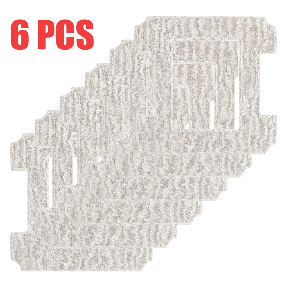 

6pcs Mop Cloths Microfiber For Ecovacs WINBOT W1 Pro Window Cleaning Robot Wipes Household Cleaning Tools Parts