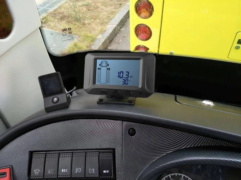 10 륜 Rs232 트럭 Tpms 공장 무선 타이어 압력 모니터링 시스템, 10 타이어