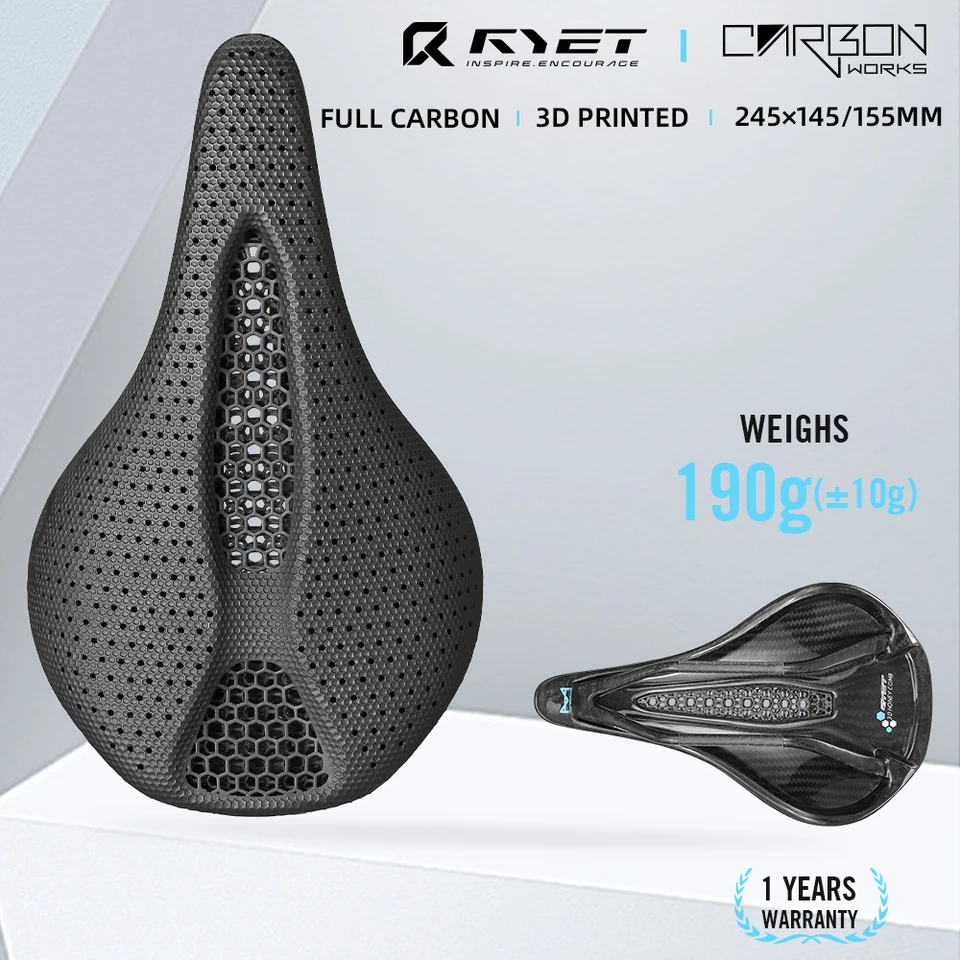 ryet 3dサドル145mm rt06s RYET Ultra Full Carbon 3D Printed Bike Saddle 145mm 205g 7*9 High