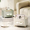 1pc, Multifunctional Desk Organizer, Tissue Boxes, Remote Control And Miscellaneous Storage Box, Car Desktop Tissue Holder 4