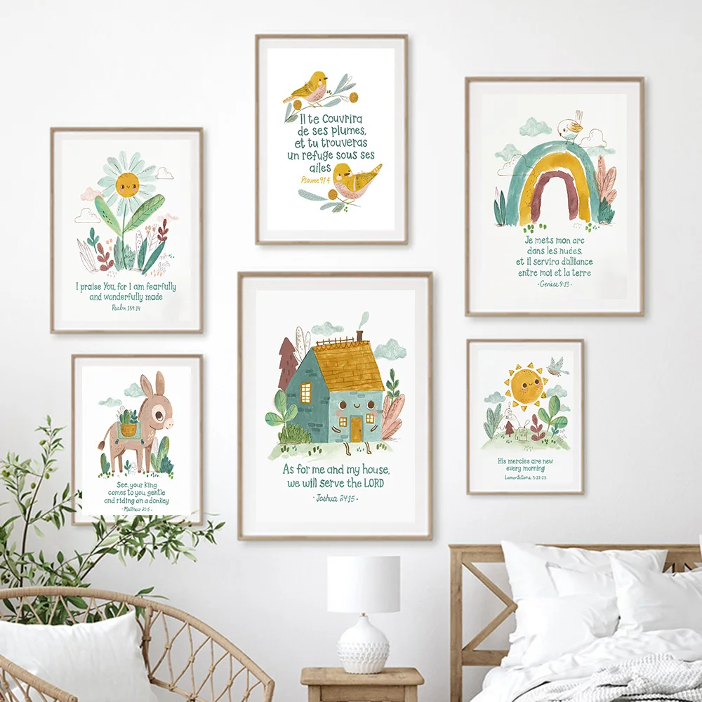 Psalm 91 muurkunst Schrift muurdecoratie Bijbelvers canvas prints christelijk religieus ingelijst kunstwerk voor slaapkamer woonkamer kerk 30 x 40 cm