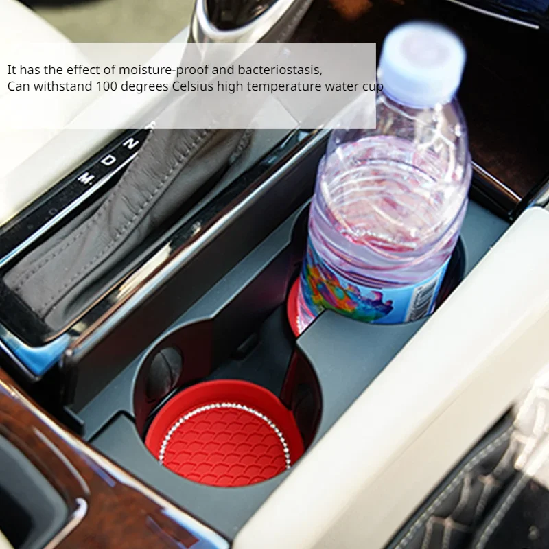 Universal Car Cup Coaster Non-Slip Cup Holders Bling Crystal Rhinestone Car  Interior Accessories 1/2pcs - AliExpress
