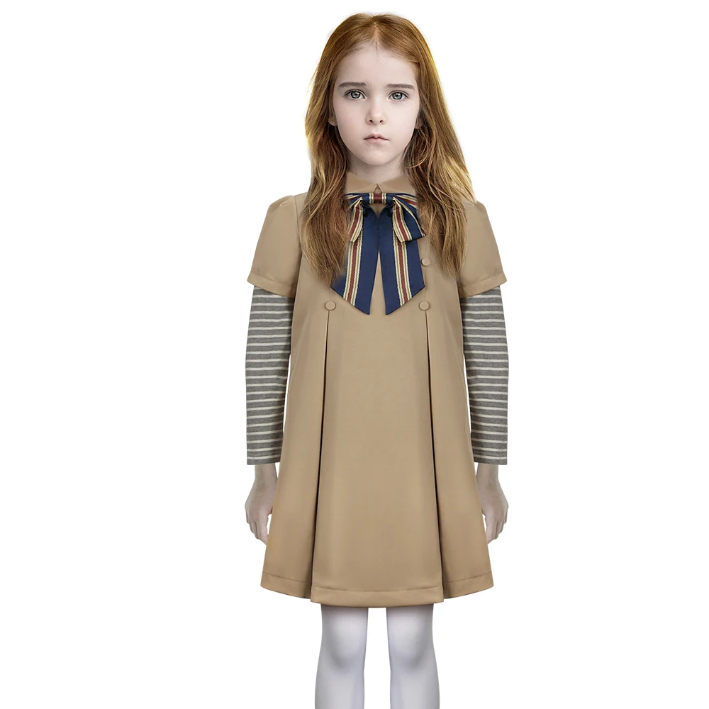 

M3GAN Cosplay Costume for Kid Girl Big Bowknot Scary Movie Megan Full Set Uniform Halloween Cos Outfits