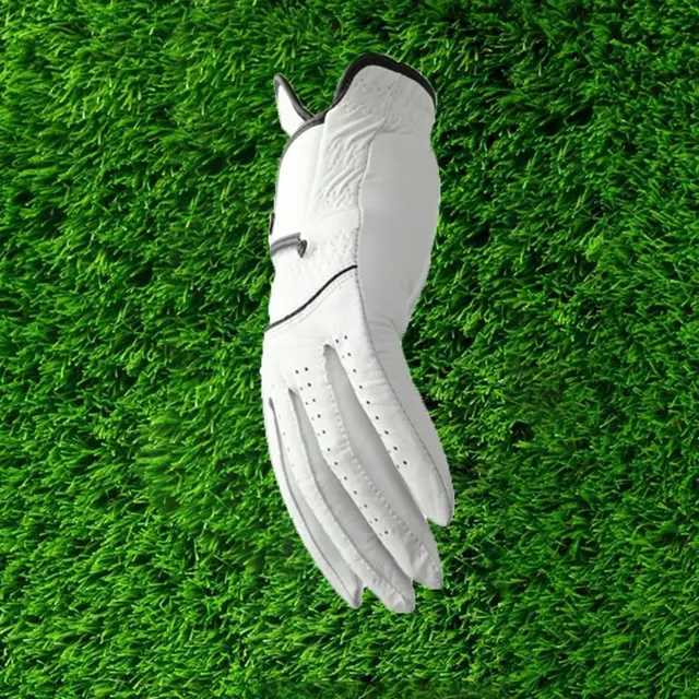 Sheepskin Men's Sports Golf Glove Breathable Single Left Hand Leather Golfing Glove Slip-Resistant White Golf Accessories Male