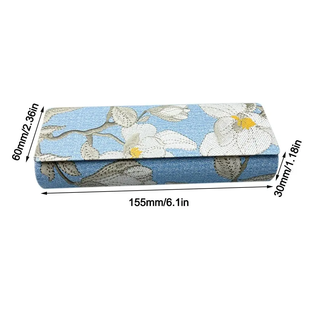 Chinese Style Embroidery Glasses Box Portable Multifunctional Myopia Glasses Case Glasses Sunglasses Bag Students