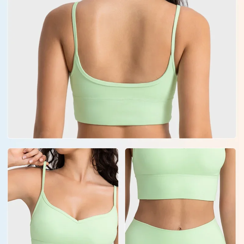 Solid Color Women Sports Bras Gathered Without Steel Ring Running Vest Fitness Front Zipper Sexy Shockproof Underwear