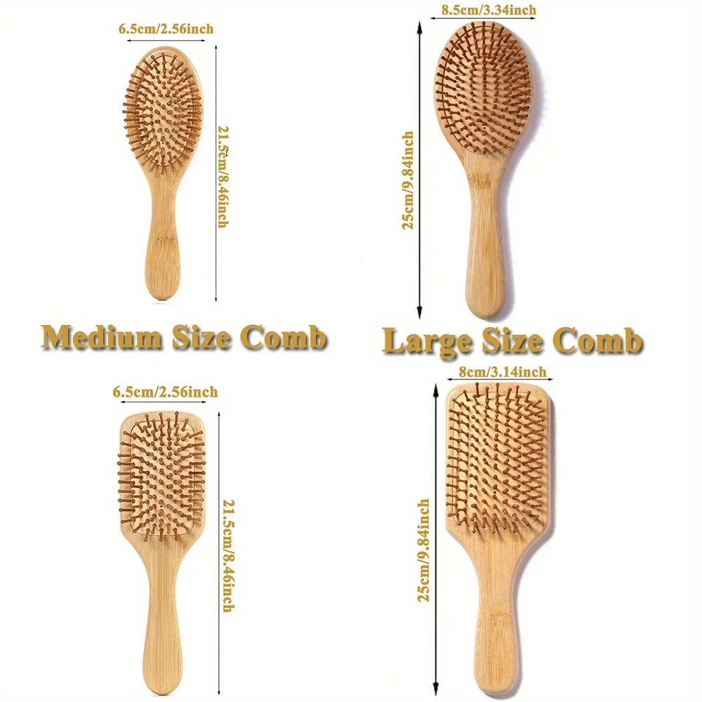 1Pc Bamboo Material Children's Bamboo Comb Baby Massage Air Bag Comb Care Air Cushion Comb