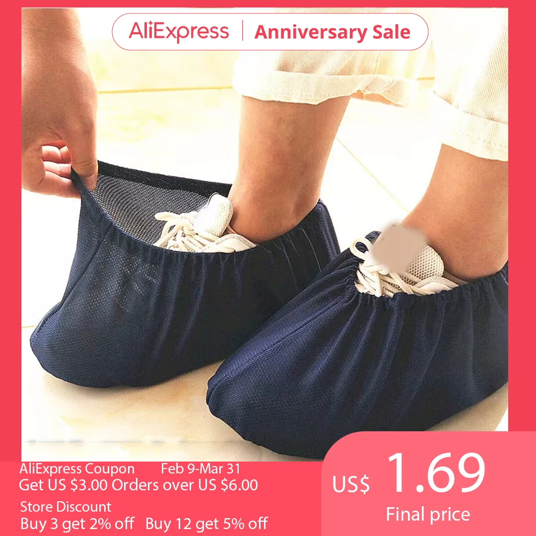 Thick Reusable Shoe Covers unisex Non slip Washable Keep Floor Carpet