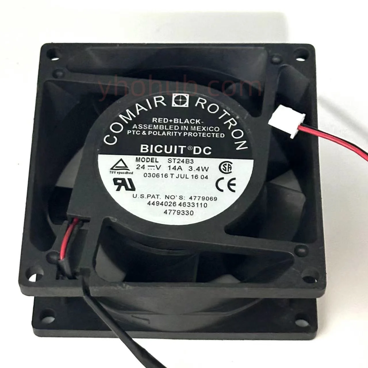 Servidor Ventilador de Refrigeração R0tron St24b3 dc 24v 3.4w 0.14a 80x80x32 mm Comair2-wire