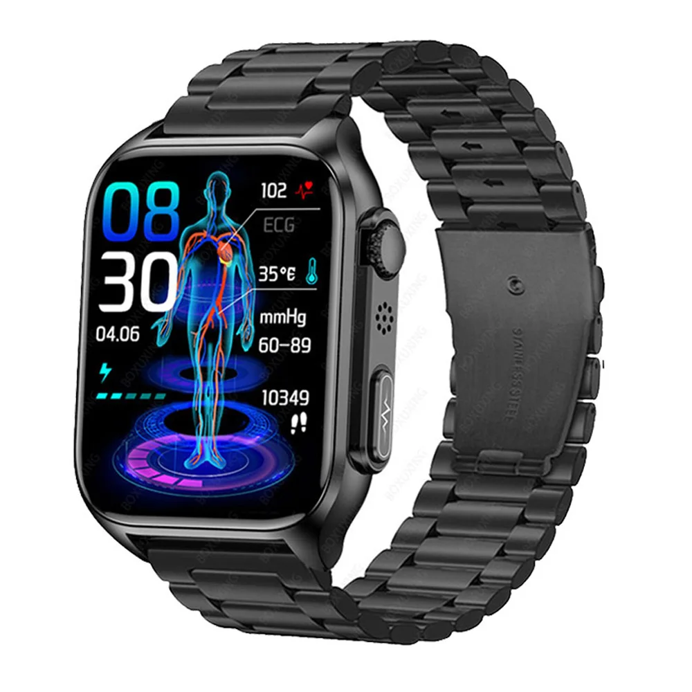 

2023 New Blood Glucose Smart Watch Men Bluetooth Call Watches Heart Rate Temperature Sleep Monitoring ECG+PPG Smartwatch Women