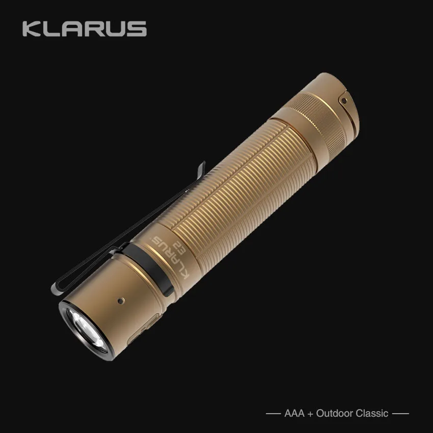 New Klarus E2 Torch Rechargeable Usb Edc 1600 Lumens 18650 3600 Mah 192