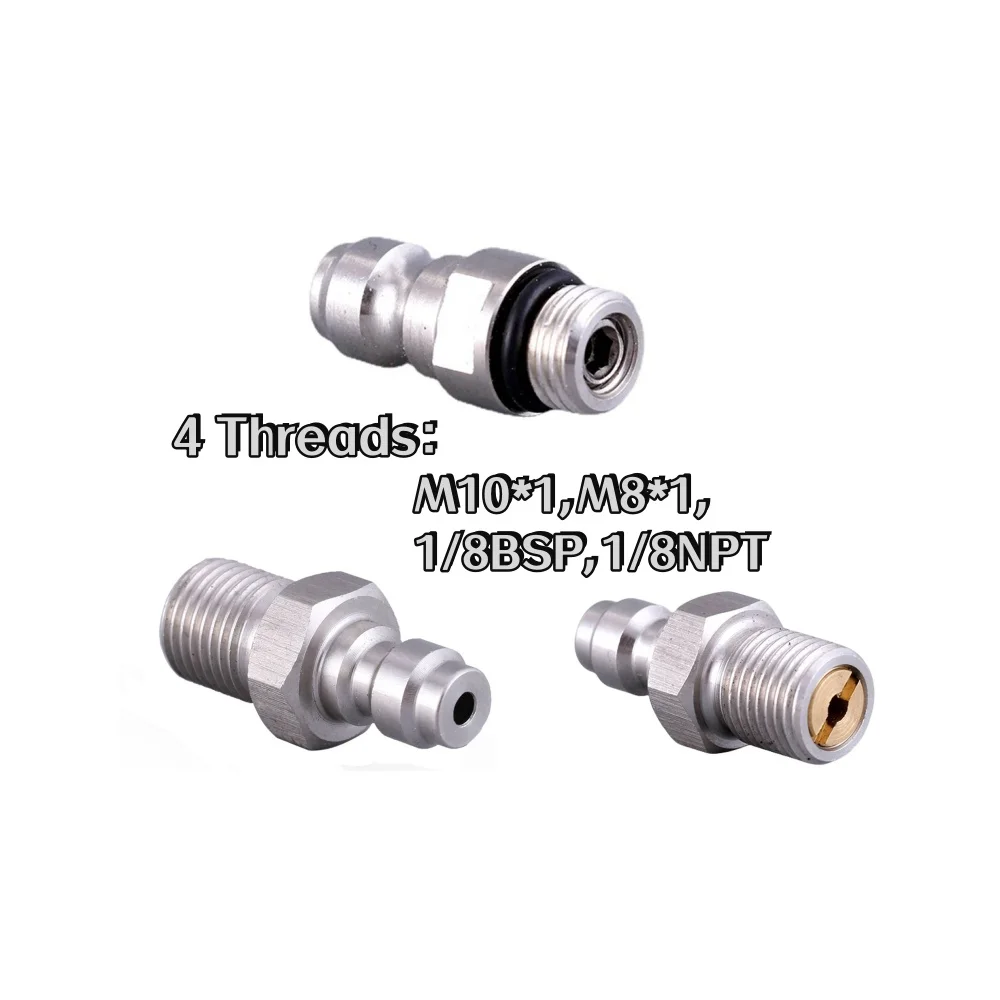 thumbnail image 2 of PCP 8Mm Male Quick Connector One-Way Foster Stainless Steel 2 of 14