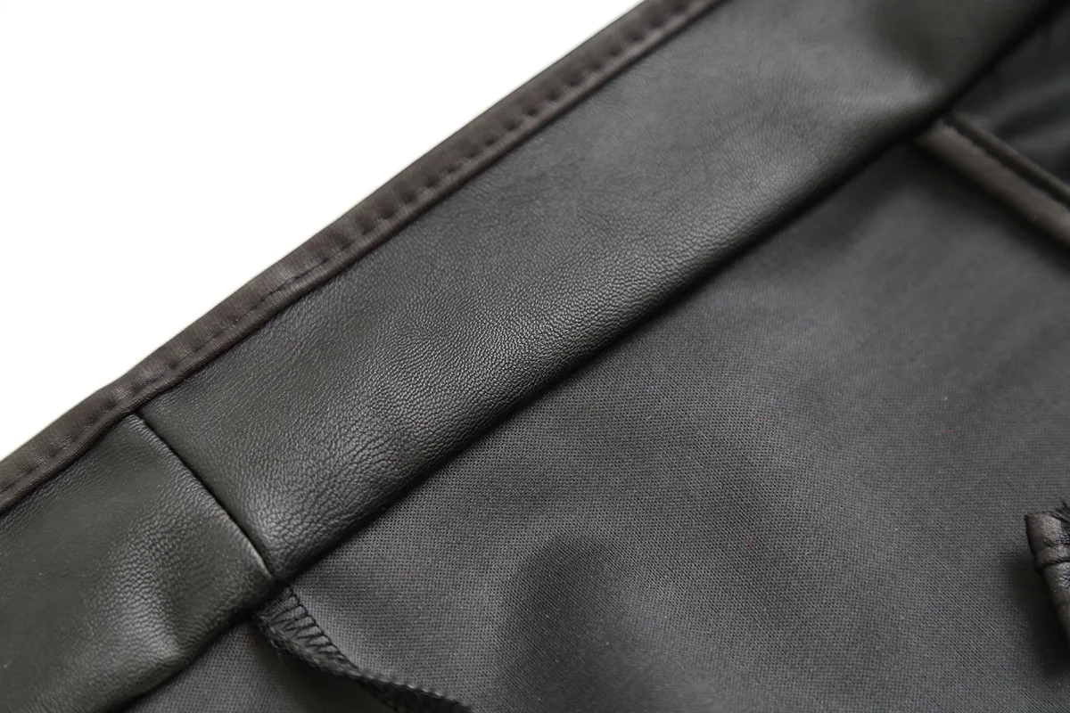 Gonna in pelle intima taglia grande pantaloni in similpelle cavallo aperto glutei corti aperti_voghion.com