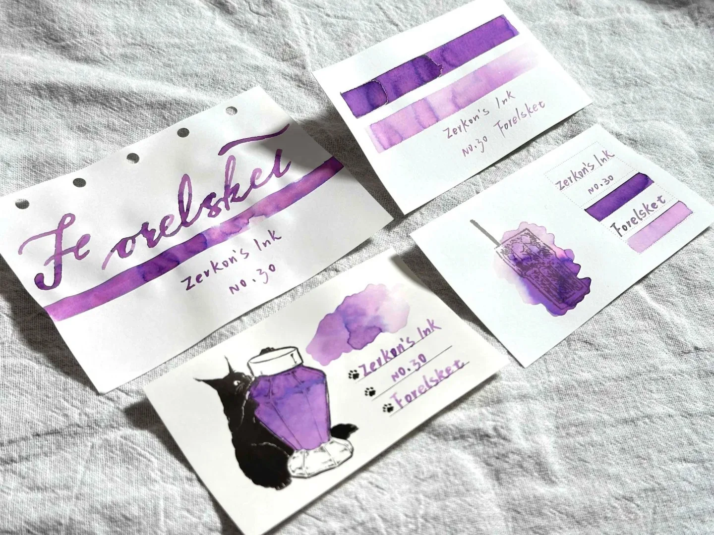 Zerkon Ink NO.30 [FORESLKET] 컬러 잉크 크로마토그래피 드로잉 필기용 잉크