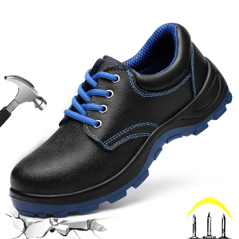 

CHNMR New Insulated Men Safety Shoes Leather Black Color Non Slip Steel Toe Cap Anti-Smash Work Construction Water Proof Boot