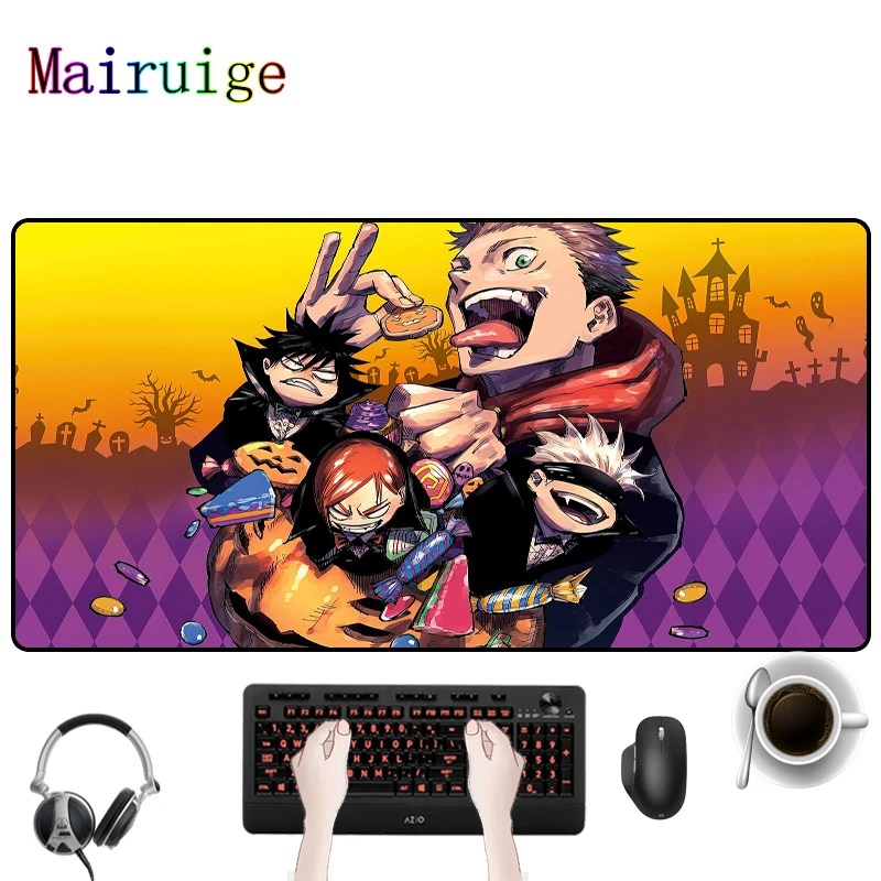 

JiuJitsuKaisen Mouse pad anime XXL 800x400 Gaming accessories desk mat gabinete gamer pc desk tapis de souris kawaii table