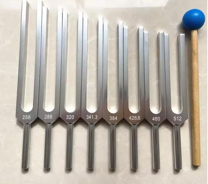 8개 튜닝 포크 261.6Hz 293.6Hz 392Hz 440Hz 493.9hz 523.3hz 피아노 악기 표준 음조 튜닝 포크