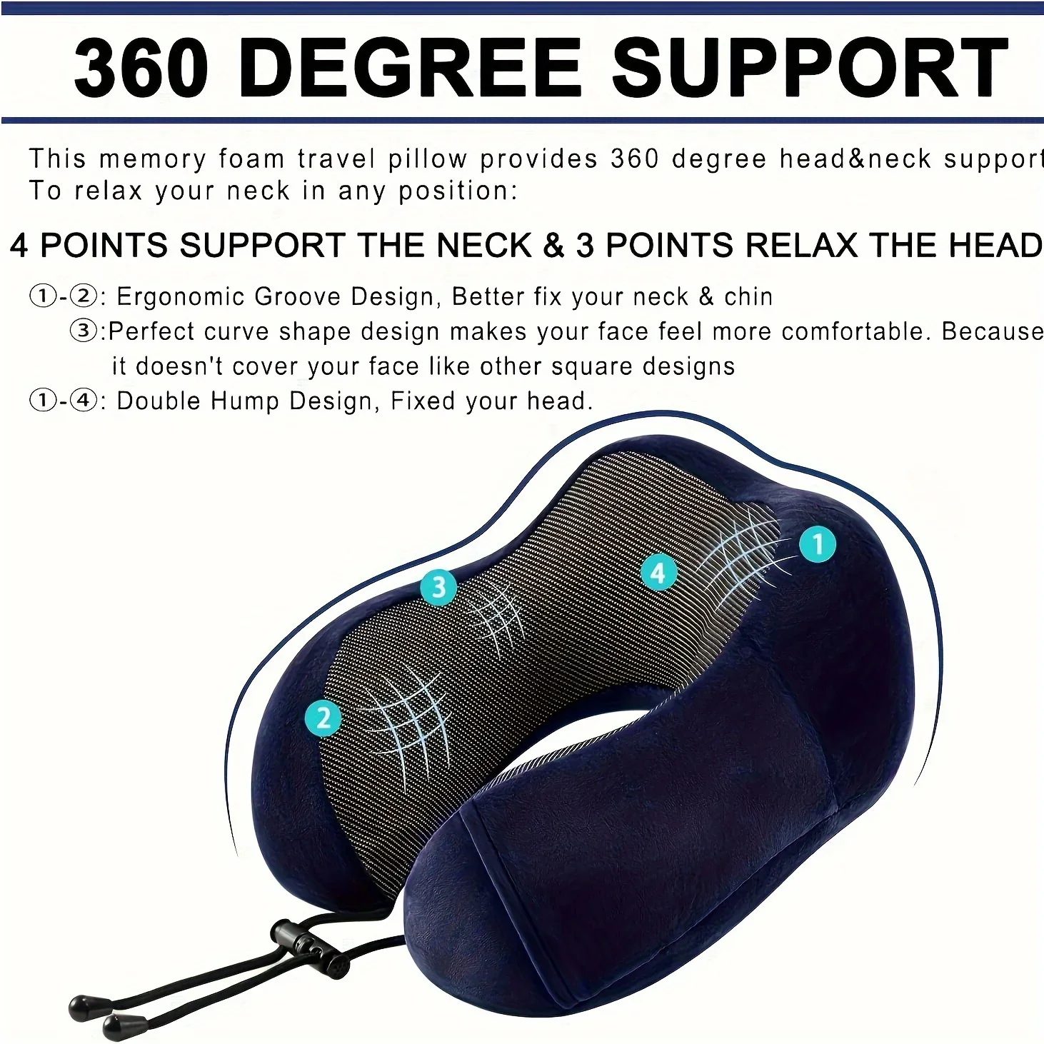 U Shaped Memory Foam Neck Pillows Soft Travel Pillow Massage Neck Pillow Sleeping Airplane Cervical Healthcare Bedding
