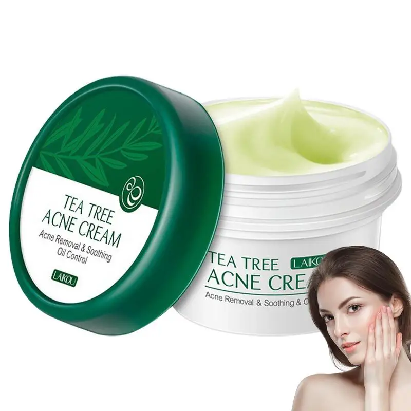 Tea Tree Anti-Pimple Cream Effective Pimples Removal Cream Pimple Treat Shrink Pores Moisturizing Whiten Face Skin Care