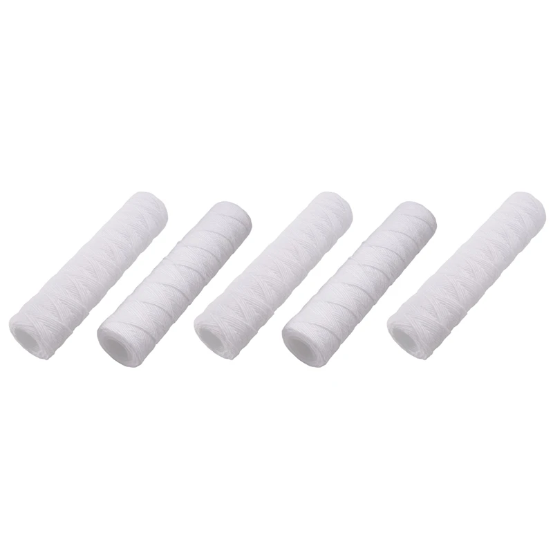 

5 Micrometre 10 X 2.5 Inch String Wound Sediment Water Filter Cartridge Whole House Sediment Filtration, Universal Replacement F