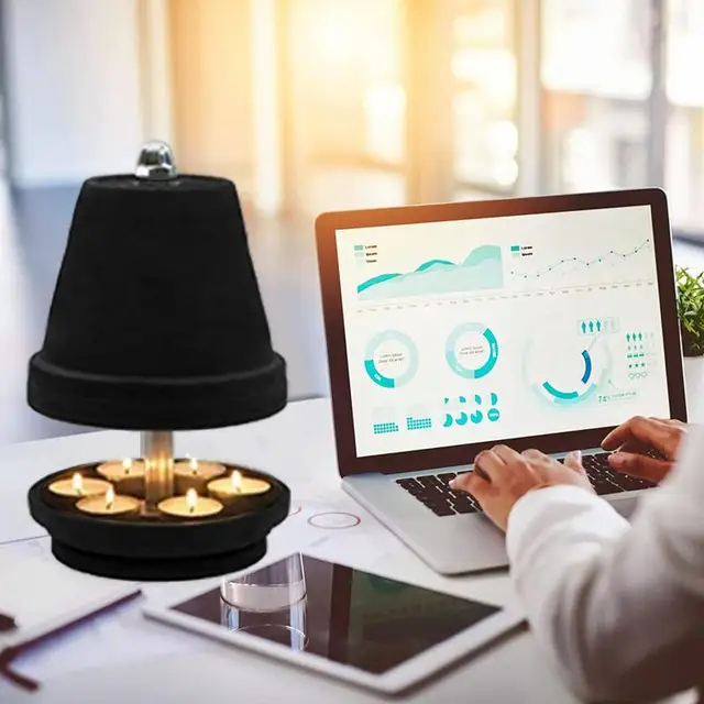 Tea Könnyű Sütő Kerámia Radiátor Gyertyatartó Kézmelegítő Téli Karácsonyi Otthoni Dekoráció - Image 3