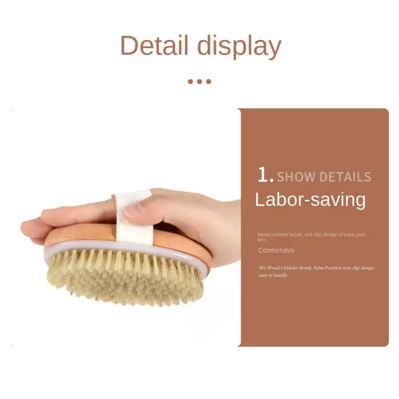 Dry Body Brushes Exfoliating Body Scrubbers Natural Bristles for Dry Skin Improve Circulation Stop Ingrown Hairs 2